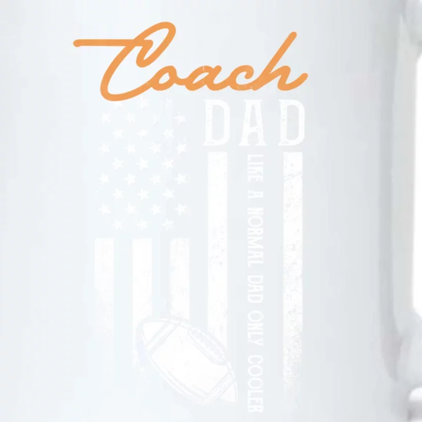 Football Coach Dad Like A Normal Dad Only Cooler Usa Flag Gift Black Color Changing Mug