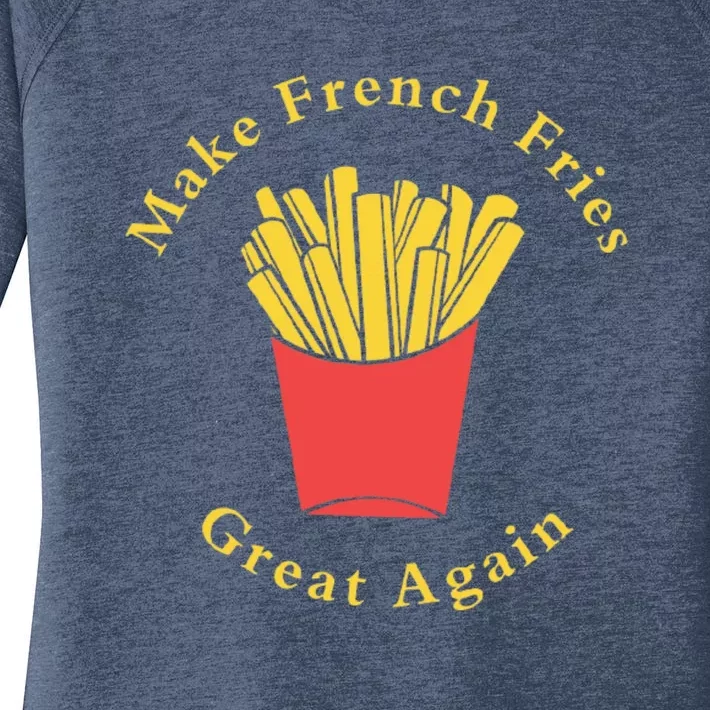 Funny Conservative Donald Trump Make French Fries Great Again Women's Perfect Tri Tunic Long Sleeve Shirt