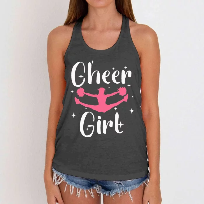 Funny Cheerleader Design For Cheerleading Women's Knotted Racerback Tank