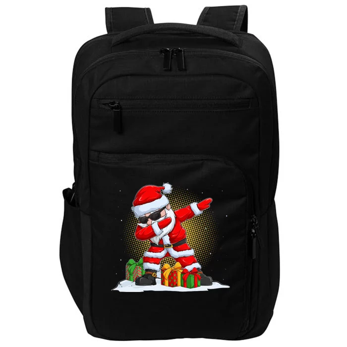 Funny Christmas Dabbing Santa Claus Impact Tech Backpack