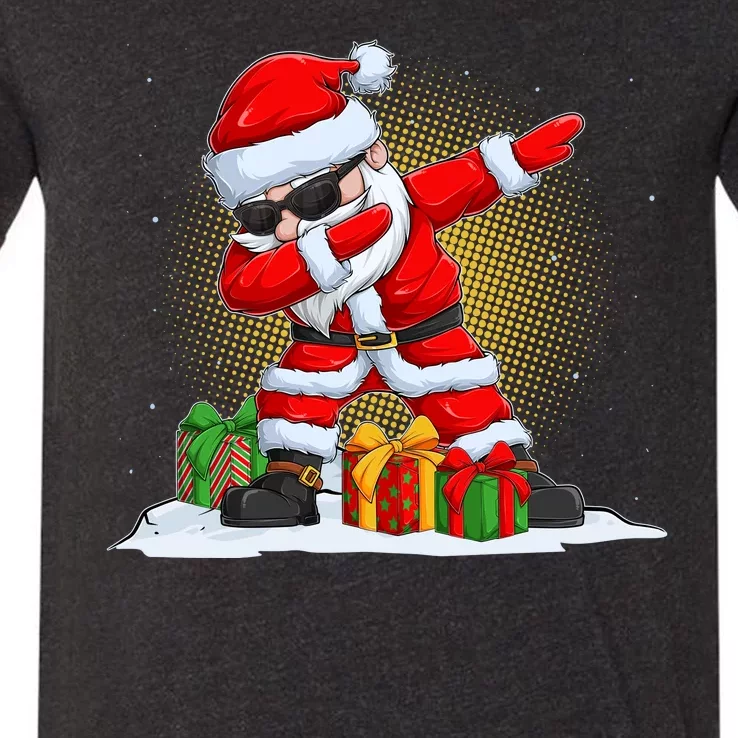 Funny Christmas Dabbing Santa Claus V-Neck T-Shirt