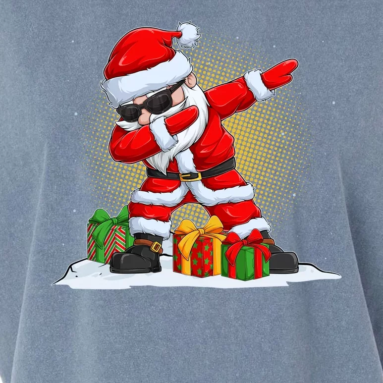 Funny Christmas Dabbing Santa Claus Garment-Dyed Women's Muscle Tee