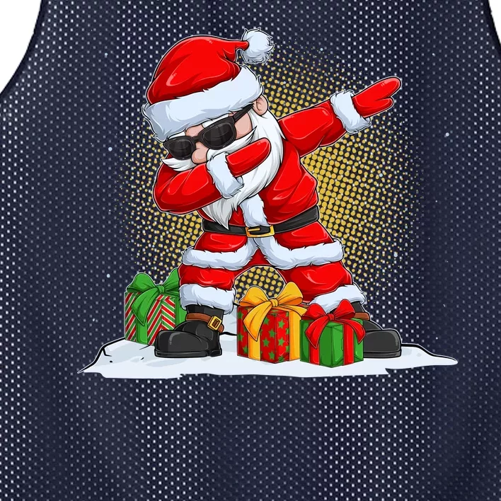 Funny Christmas Dabbing Santa Claus Mesh Reversible Basketball Jersey Tank