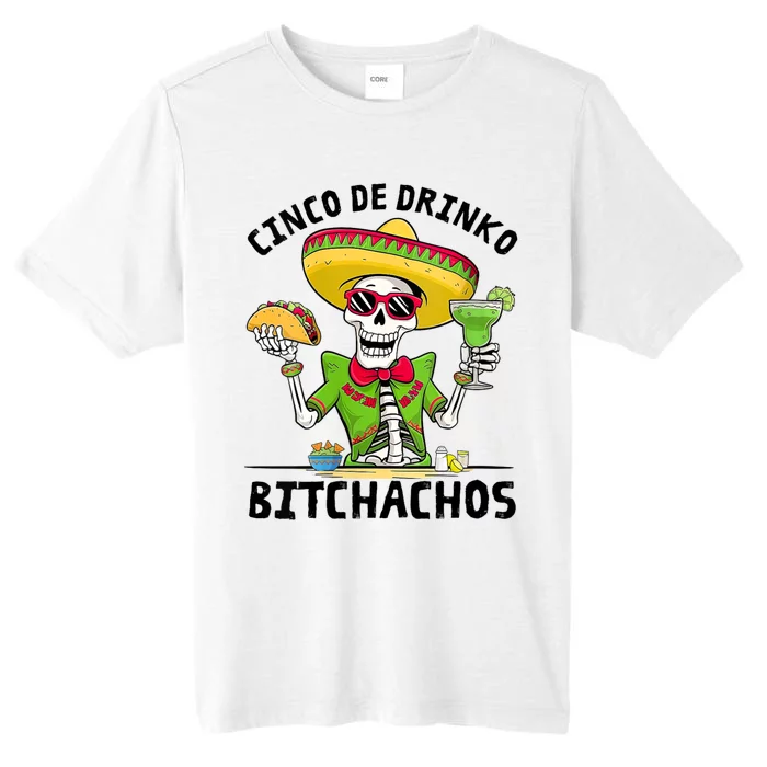 Funny Cinco De Drinko Bitchachos Mexican Fiesta Drinking ChromaSoft Performance T-Shirt