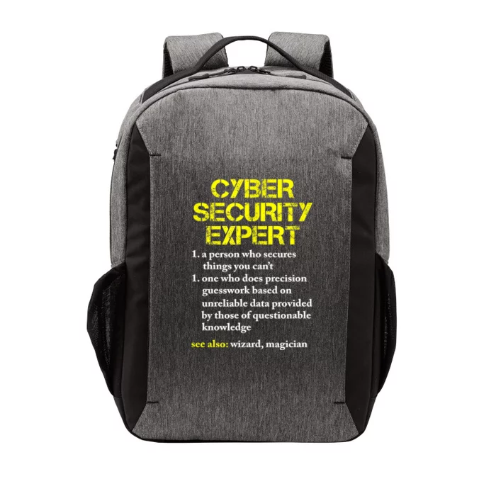 Funny Cybersecurity Definition Expert Computer Engineer TShirt Vector Backpack