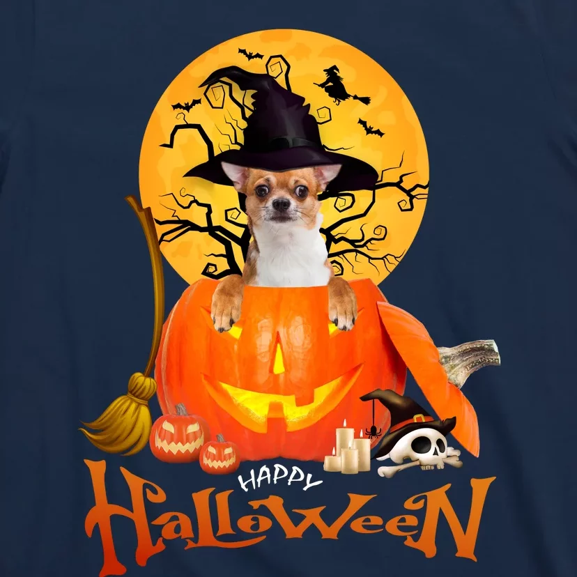 Funny Chihuahua Dog Spooky Halloween T-Shirt