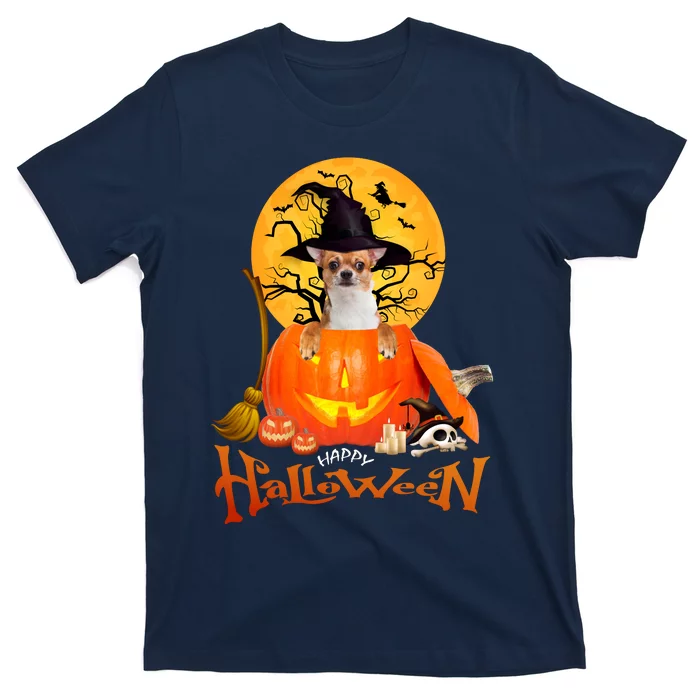 Funny Chihuahua Dog Spooky Halloween T-Shirt