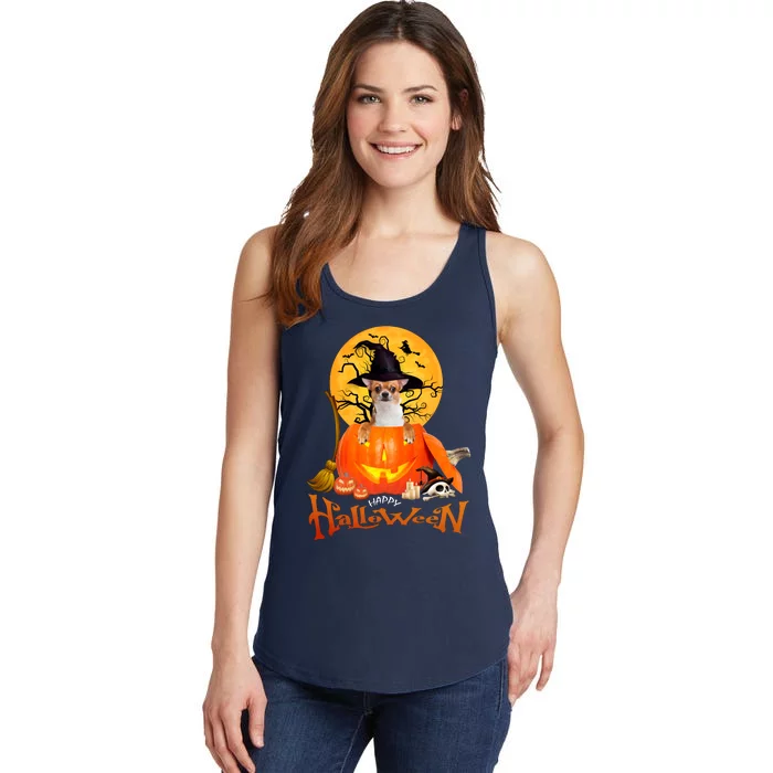 Funny Chihuahua Dog Spooky Halloween Ladies Essential Tank