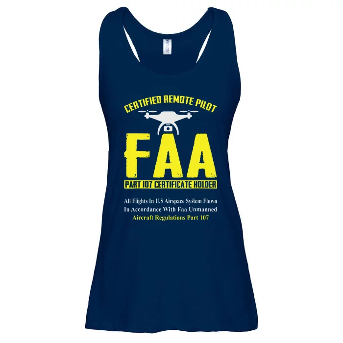 FAA Certified Drone Pilot Funny Remote Pilots Drone Life Ladies Essential Flowy Tank