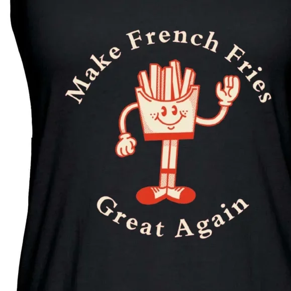 Funny Conservative Donald Trump Make French Fries Great Again Ladies Essential Flowy Tank