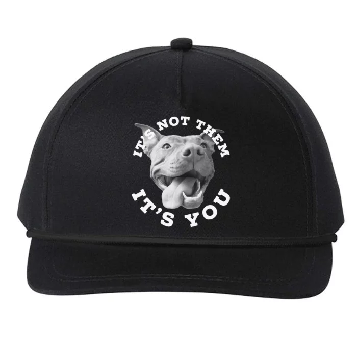 Funny Cute Dog Lover Gift Funny Pitbull Lover Gift ItS Not Them Advocate Snapback Five-Panel Rope Hat