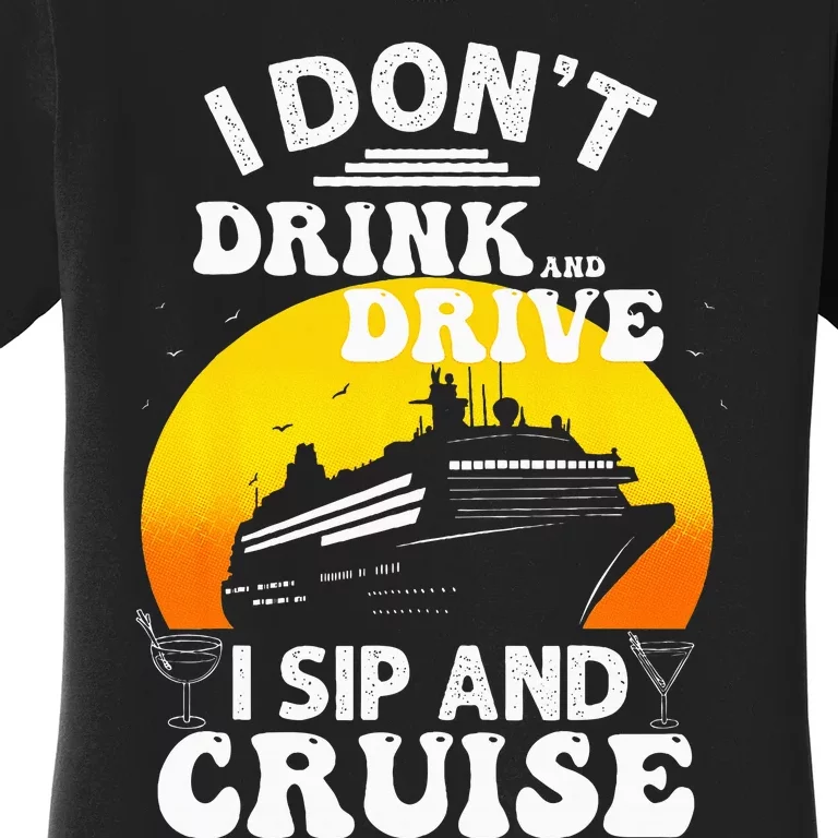 Funny Cruise Design For Women Cruise Vacation Boat Trip Women's T-Shirt