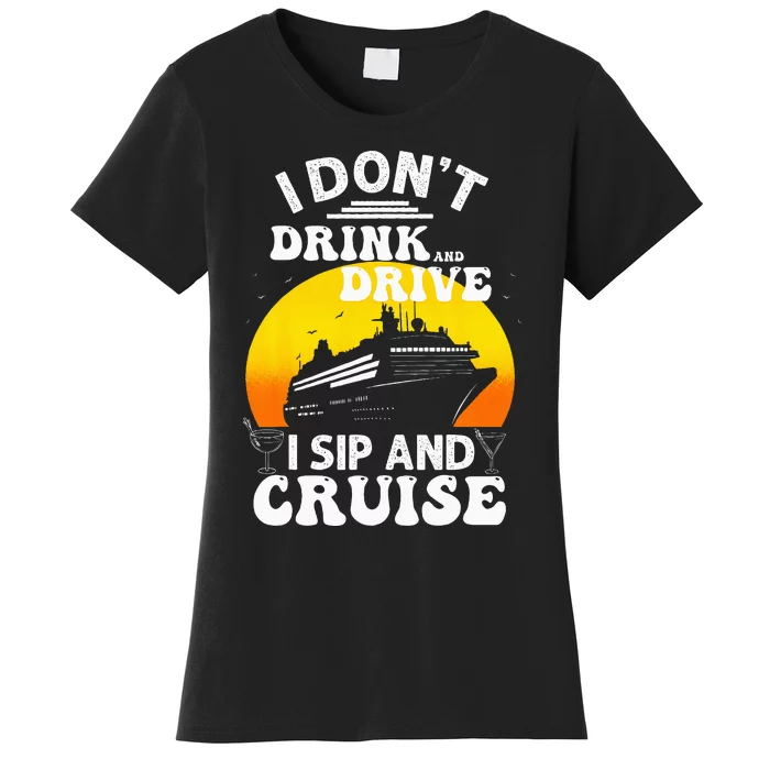 Funny Cruise Design For Women Cruise Vacation Boat Trip Women's T-Shirt