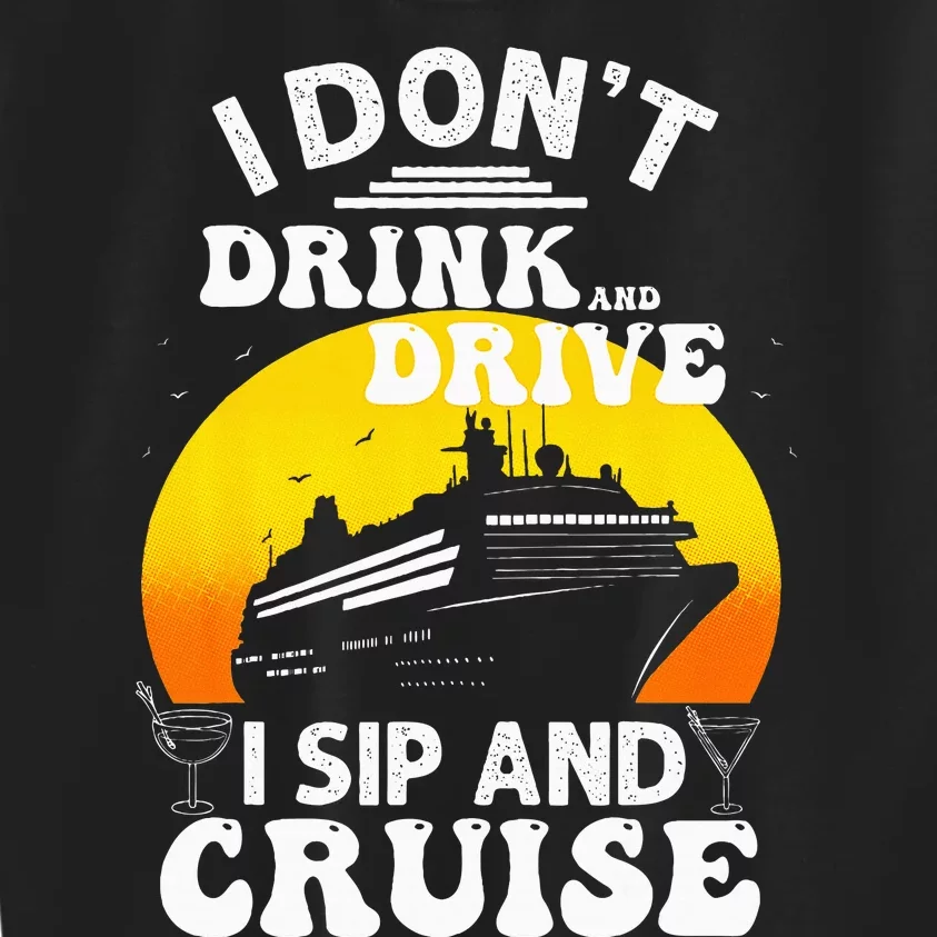 Funny Cruise Design For Women Cruise Vacation Boat Trip Kids Sweatshirt