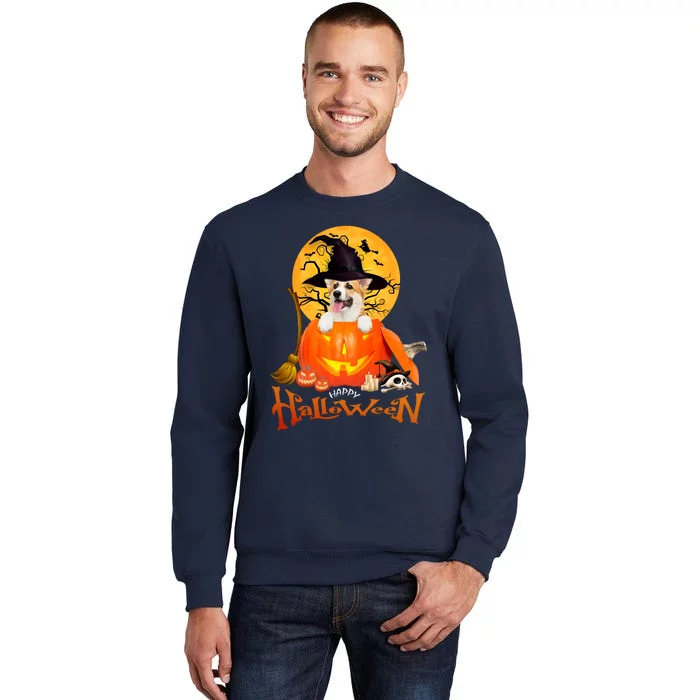 Funny Corgi Dog Spooky Halloween Tall Sweatshirt