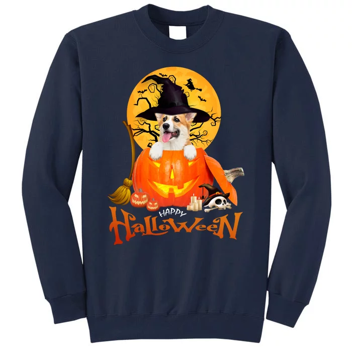 Funny Corgi Dog Spooky Halloween Tall Sweatshirt