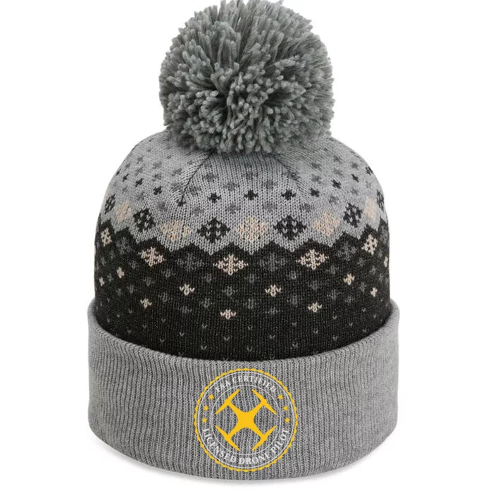 FAA Certified Drone Pilot The Baniff Cuffed Pom Beanie