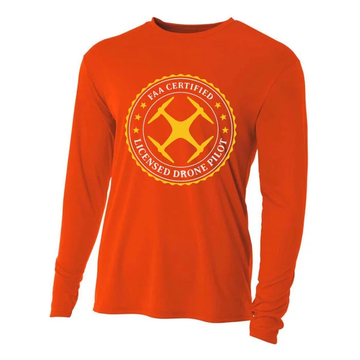 FAA Certified Drone Pilot Cooling Performance Long Sleeve Crew