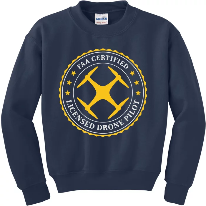 FAA Certified Drone Pilot Kids Sweatshirt