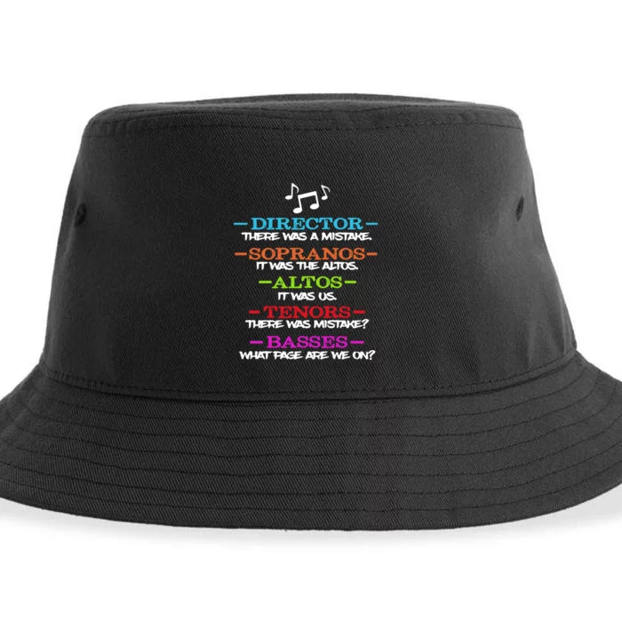 Funny Choir Director Soprano Alto Tenor Bass Show Choir Joke Sustainable Bucket Hat