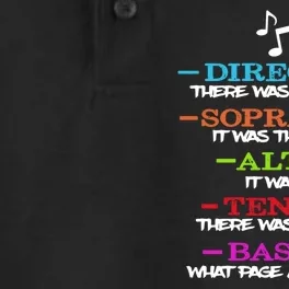 Funny Choir Director Soprano Alto Tenor Bass Show Choir Joke Dry Zone Grid Performance Polo