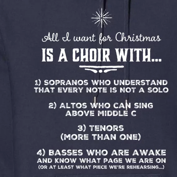 Funny Choir Director Design The Perfect Christmas Gift! Premium Hoodie