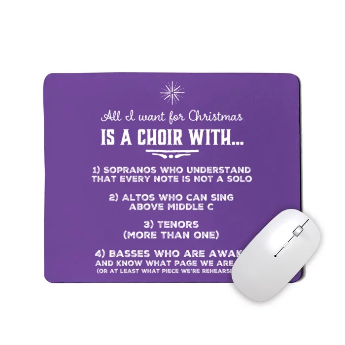 Funny Choir Director Design The Perfect Christmas Gift! Mousepad