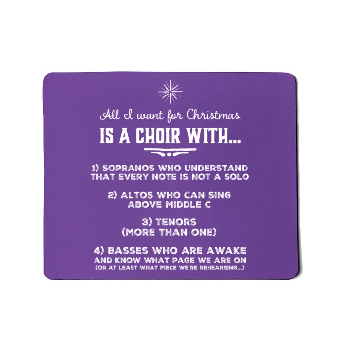 Funny Choir Director Design The Perfect Christmas Gift! Mousepad