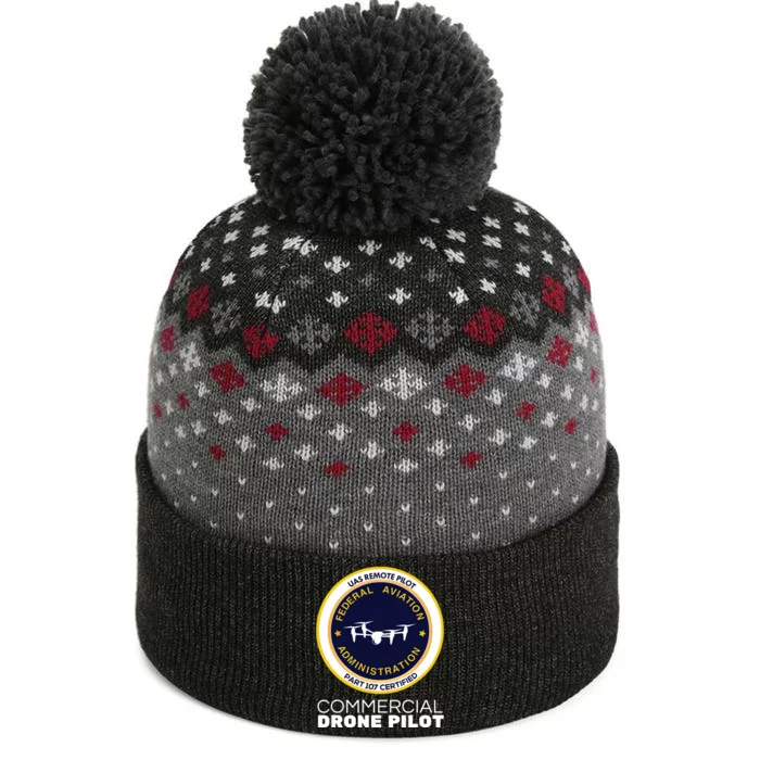 FAA Commercial Drone Pilot The Baniff Cuffed Pom Beanie