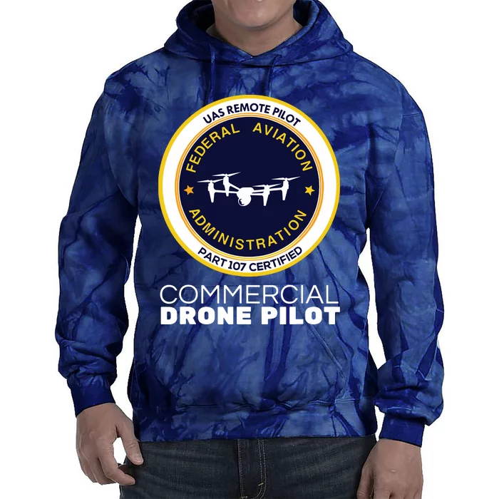 FAA Commercial Drone Pilot Tie Dye Hoodie