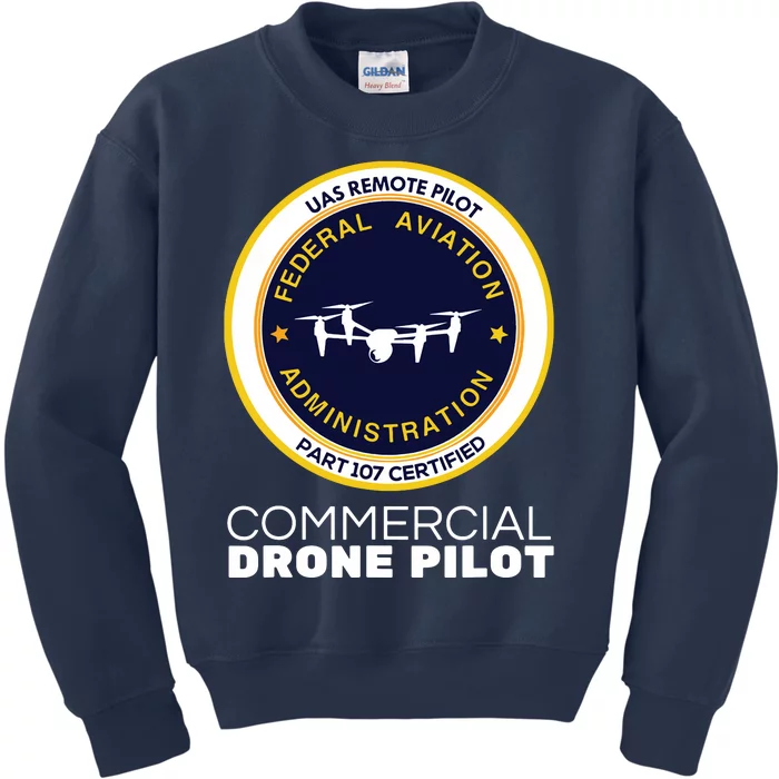 FAA Commercial Drone Pilot Kids Sweatshirt