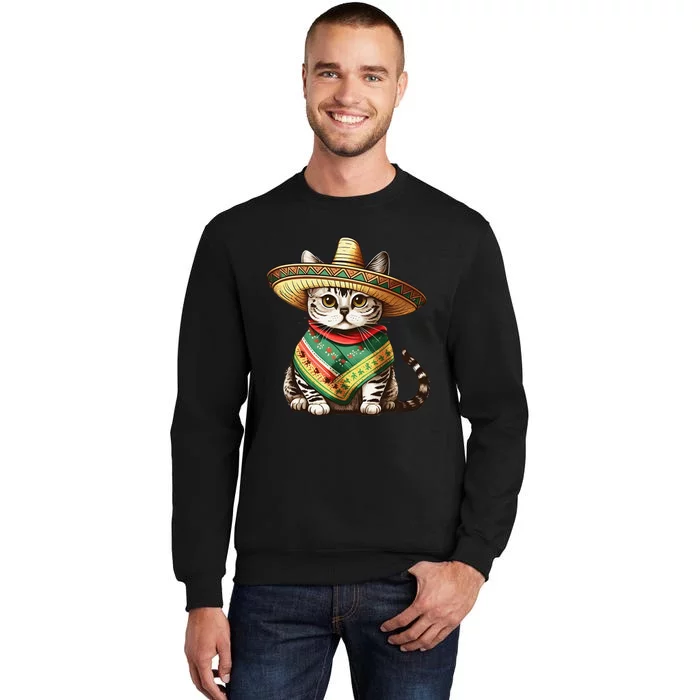 Funny Cinco De Mayo Cute Mexican Cat Sweatshirt