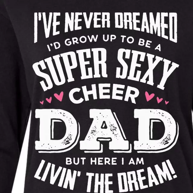 Funny Cheerleading Dad Father Cheer Dad Womens Cotton Relaxed Long Sleeve T-Shirt