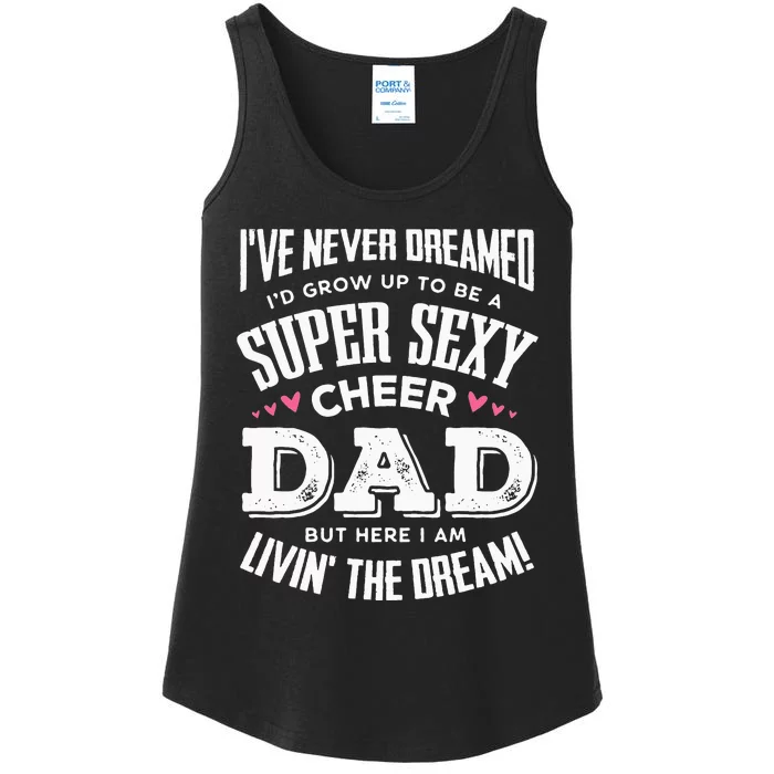 Funny Cheerleading Dad Father Cheer Dad Ladies Essential Tank