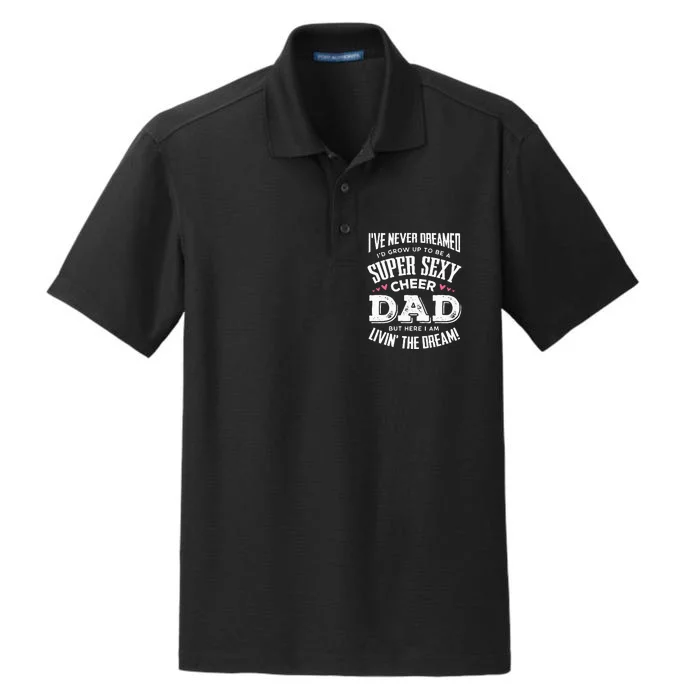 Funny Cheerleading Dad Father Cheer Dad Dry Zone Grid Performance Polo