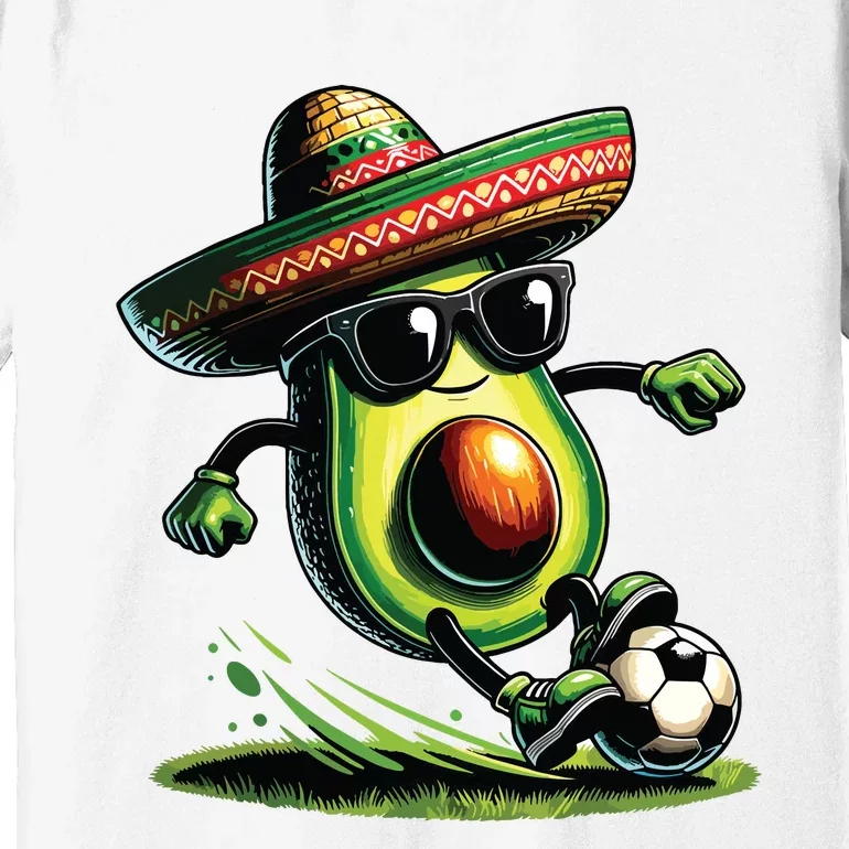 Funny Cinco De Mayo Avocado Showing Soccer Skills Outfit Premium T-Shirt