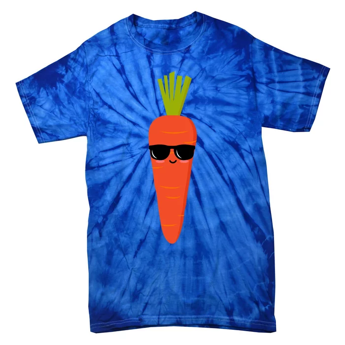 Funny Carrot Dad Sunglasses Vegetable Fathers' Day Gardener Gift Tie-Dye T-Shirt