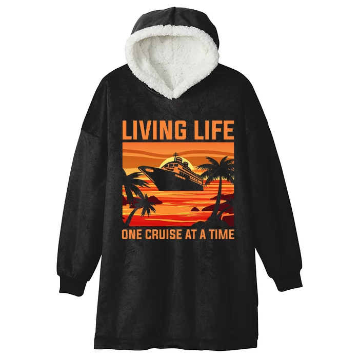 Funny Cruising Designs Women Cruise Ship Cruising Lovers Hooded Wearable Blanket