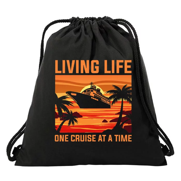 Funny Cruising Designs Women Cruise Ship Cruising Lovers Drawstring Bag