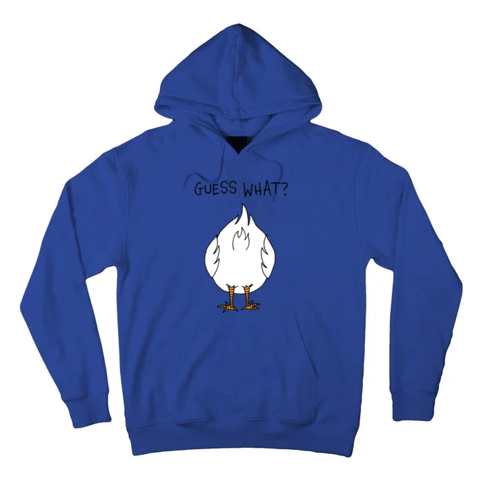 Funny Corny Dad Joke Design Guess What Chicken Butt Gift Tall Hoodie