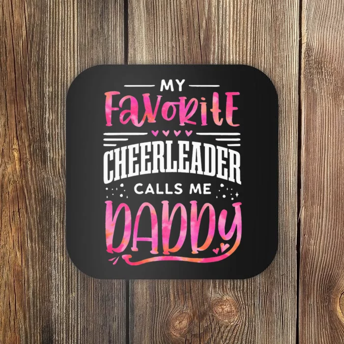 Funny Cheerleading Dad Father Tie Tie Dye Cheer Dad Coaster