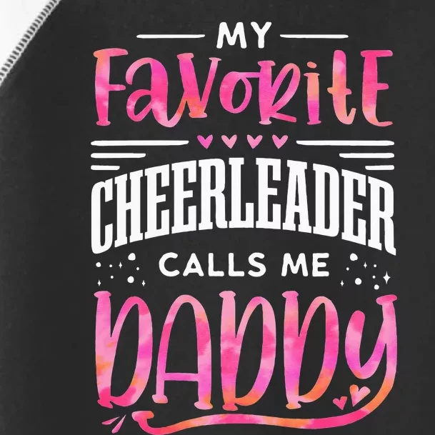 Funny Cheerleading Dad Father Tie Tie Dye Cheer Dad Toddler Fine Jersey T-Shirt