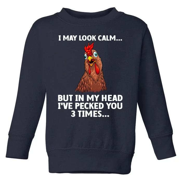 Funny Chicken Design Poultry Chicken Farmer Toddler Sweatshirt