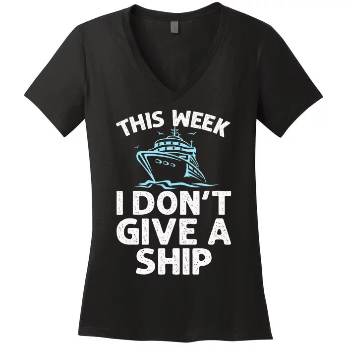 Funny Cruise Design For Cruise Ship Cruising Lover Women's V-Neck T-Shirt