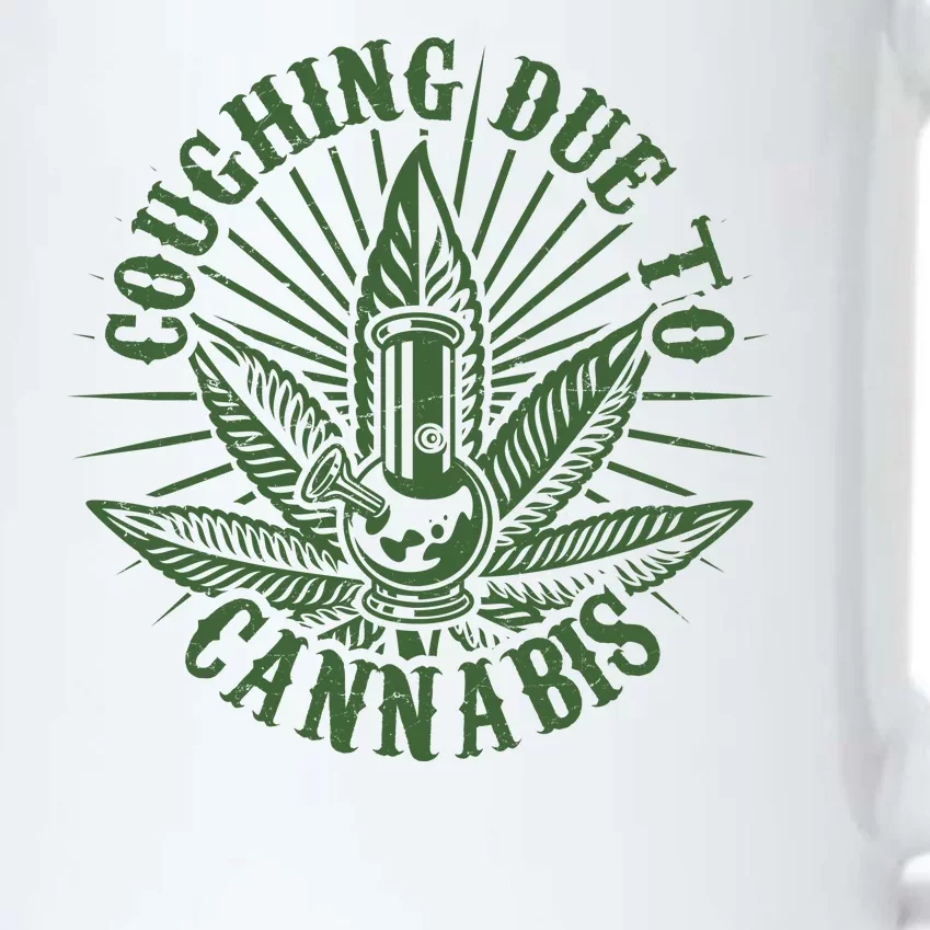 Funny Coughing Due To Cannabis Black Color Changing Mug