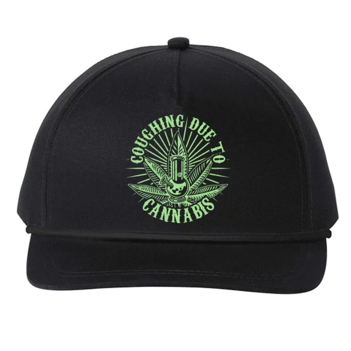 Funny Coughing Due To Cannabis Snapback Five-Panel Rope Hat