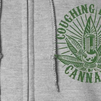 Funny Coughing Due To Cannabis Full Zip Hoodie