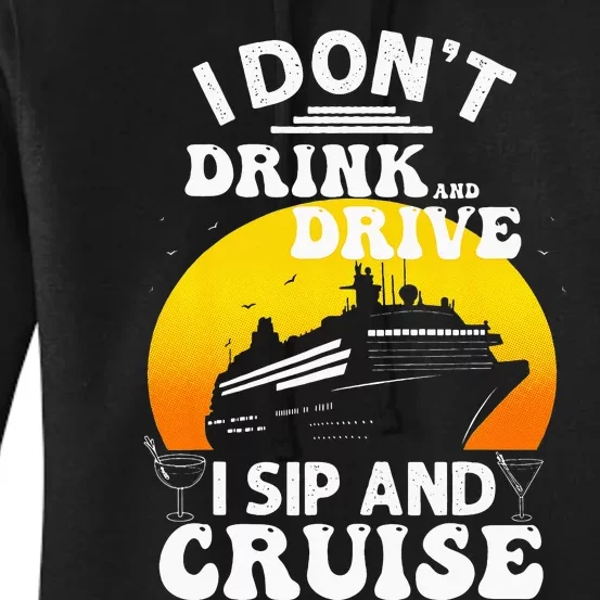 Funny Cruise Design For Cruise Vacation Boat Trip Women's Pullover Hoodie