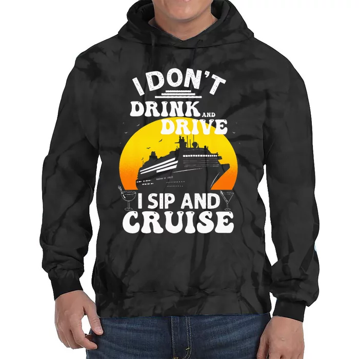 Funny Cruise Design For Cruise Vacation Boat Trip Tie Dye Hoodie