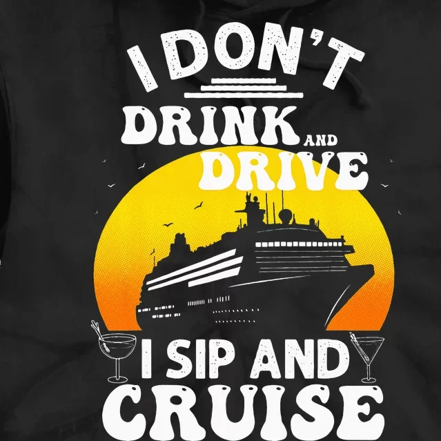 Funny Cruise Design For Cruise Vacation Boat Trip Tie Dye Hoodie